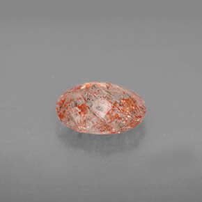 1,77 ctw natürlicher orangefarbener Sonnenstein, Transparent, Transparent / Lichtdurchlässig