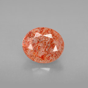 2,29 ctw natürlicher orangefarbener Sonnenstein, Transparent, Transparent / Lichtdurchlässig