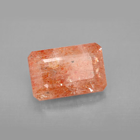 4,29 ctw natürlicher orangefarbener Sonnenstein, Transparent, Transparent / Lichtdurchlässig