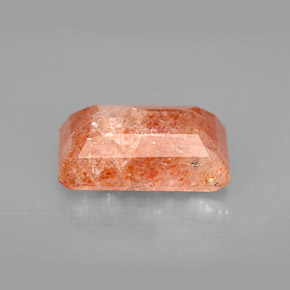 4,29 ctw natürlicher orangefarbener Sonnenstein, Transparent, Transparent / Lichtdurchlässig