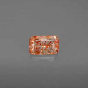 0,64 ctw natürlicher orangefarbener Sonnenstein, Transparent, Transparent / Lichtdurchlässig