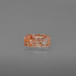 0,64 ctw natürlicher orangefarbener Sonnenstein, Transparent, Transparent / Lichtdurchlässig