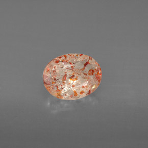 1,05 ctw natürlicher orangefarbener Sonnenstein, Transparent, Transparent / Lichtdurchlässig