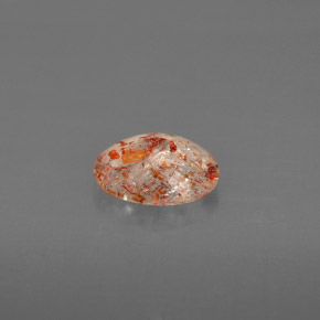1,05 ctw natürlicher orangefarbener Sonnenstein, Transparent, Transparent / Lichtdurchlässig