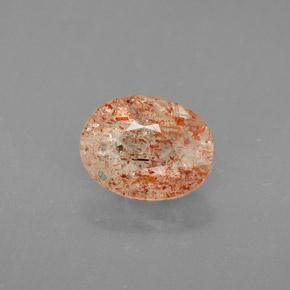 1,02 ctw natürlicher orangefarbener Sonnenstein, Transparent, Transparent / Lichtdurchlässig