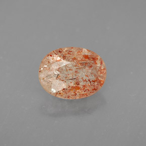 1,02 ctw natürlicher orangefarbener Sonnenstein, Transparent, Transparent / Lichtdurchlässig