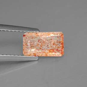 1,15 ctw natürlicher orangefarbener Sonnenstein, Transparent, Transparent / Lichtdurchlässig