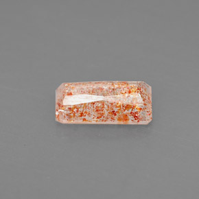 1,15 ctw natürlicher orangefarbener Sonnenstein, Transparent, Transparent / Lichtdurchlässig