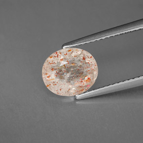 1,68 ctw natürlicher orangefarbener Sonnenstein, Transparent, Transparent / Lichtdurchlässig