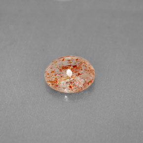 1,53 ctw natürlicher orangefarbener Sonnenstein, Transparent, Transparent / Lichtdurchlässig