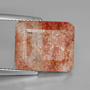 7,51 ctw natürlicher orangefarbener Sonnenstein, Transparent, Transparent / Lichtdurchlässig