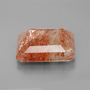 7,51 ctw natürlicher orangefarbener Sonnenstein, Transparent, Transparent / Lichtdurchlässig