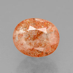 1,59 ctw natürlicher orangefarbener Sonnenstein, Transparent, Transparent / Lichtdurchlässig
