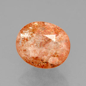 1,59 ctw natürlicher orangefarbener Sonnenstein, Transparent, Transparent / Lichtdurchlässig