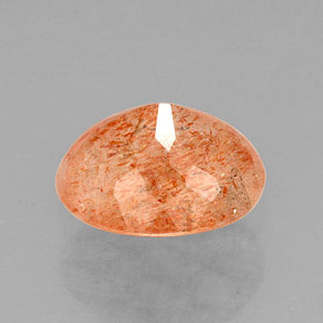 1,59 ctw natürlicher orangefarbener Sonnenstein, Transparent, Transparent / Lichtdurchlässig