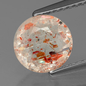 1,14 ctw natürlicher orangefarbener Sonnenstein, Transparent, Transparent / Lichtdurchlässig