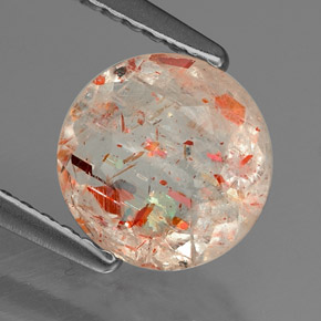 1,14 ctw natürlicher orangefarbener Sonnenstein, Transparent, Transparent / Lichtdurchlässig