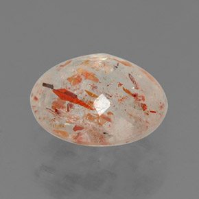 1,14 ctw natürlicher orangefarbener Sonnenstein, Transparent, Transparent / Lichtdurchlässig
