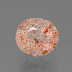 1,53 ctw natürlicher orangefarbener Sonnenstein, Transparent, Transparent / Lichtdurchlässig