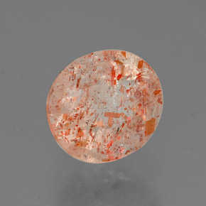 1,53 ctw natürlicher orangefarbener Sonnenstein, Transparent, Transparent / Lichtdurchlässig