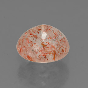 1,53 ctw natürlicher orangefarbener Sonnenstein, Transparent, Transparent / Lichtdurchlässig