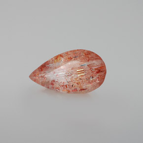 2,84 ctw natürlicher orangefarbener Sonnenstein, Transparent, Transparent / Lichtdurchlässig
