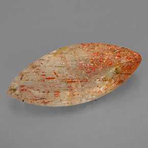 4,76 ctw natürlicher orangefarbener Sonnenstein, Transparent, Transparent / Lichtdurchlässig