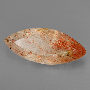 4,76 ctw natürlicher orangefarbener Sonnenstein, Transparent, Transparent / Lichtdurchlässig