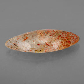 4,76 ctw natürlicher orangefarbener Sonnenstein, Transparent, Transparent / Lichtdurchlässig