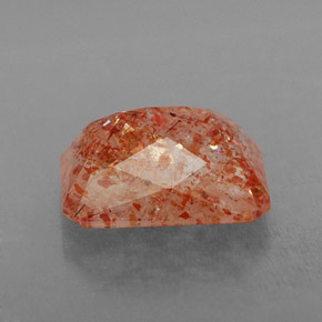 1,77 ctw natürlicher orangefarbener Sonnenstein, Transparent, Transparent / Lichtdurchlässig