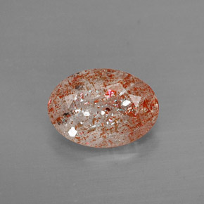 1,58 ctw natürlicher orangefarbener Sonnenstein, Transparent, Transparent / Lichtdurchlässig
