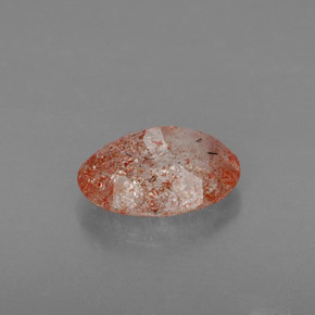 1,58 ctw natürlicher orangefarbener Sonnenstein, Transparent, Transparent / Lichtdurchlässig
