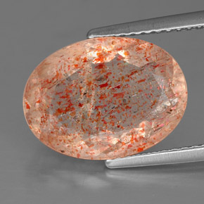 4,81 ctw natürlicher orangefarbener Sonnenstein, Transparent, Transparent / Lichtdurchlässig