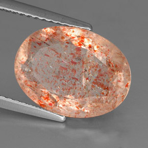 4,81 ctw natürlicher orangefarbener Sonnenstein, Transparent, Transparent / Lichtdurchlässig