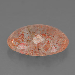 4,81 ctw natürlicher orangefarbener Sonnenstein, Transparent, Transparent / Lichtdurchlässig