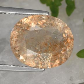 9,17 ctw natürlicher Orange Sonnenstein, Oval Schliff, Transparent