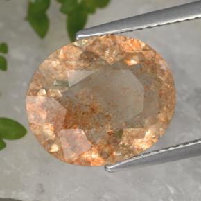 9,17 ctw natürlicher Orange Sonnenstein, Oval Schliff, Transparent