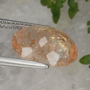 9,17 ctw natürlicher Orange Sonnenstein, Oval Schliff, Transparent