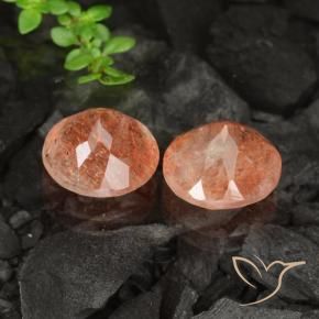 6.37 ct natürliche Ingwer-Orange Sonnenstein-Edelsteine, Runden, Lichtdurchlässig