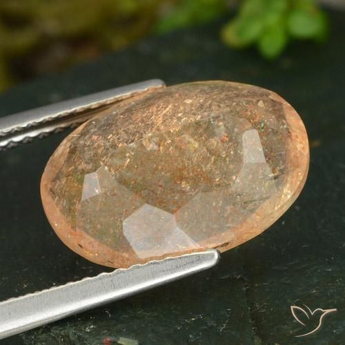 9,17 ctw natürlicher rötlich-orange Sonnenstein, Oval, Transparent