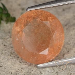 9,17 ctw natürlicher Yam Orange Sonnenstein, Runden, Lichtdurchlässig