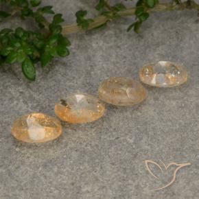 2.05 ct natürliche Cantaloupe-Orange Sonnenstein-Edelsteine, Oval Schliff, Lichtdurchlässig