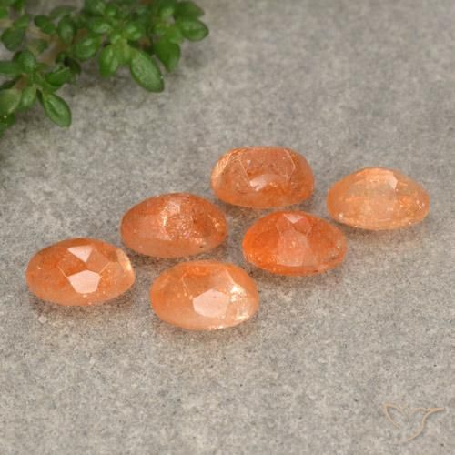 3.32 ct natürliche Yam Orange Sonnenstein-Edelsteine, Oval, Lichtdurchlässig