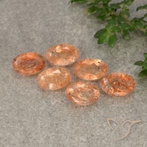 2.27 ct natürliche Warmes Orange Sonnenstein-Edelsteine, Oval, Lichtdurchlässig