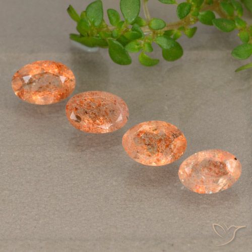 2.04ctw Natürlicher Warmes Orange Sonnenstein, Oval, Lichtdurchlässig