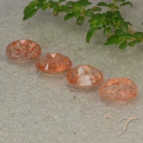2.20 ct natürliche Mittelorange Sonnenstein-Edelsteine, Oval, Lichtdurchlässig