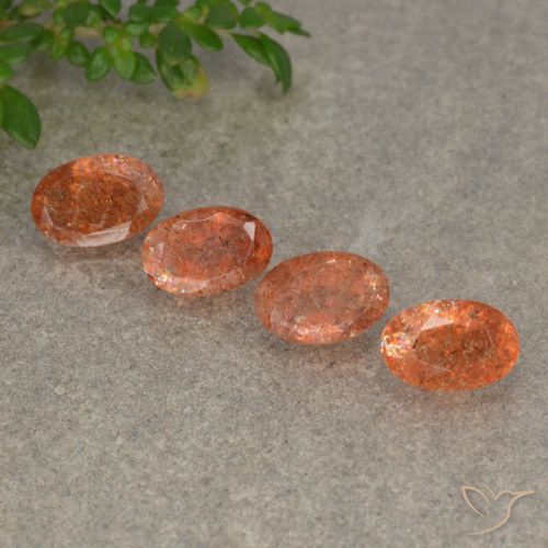 2.09ctw Natürlicher Yam Orange Sonnenstein, Oval, Lichtdurchlässig