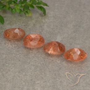 2.09 ct natürliche Yam Orange Sonnenstein-Edelsteine, Oval, Lichtdurchlässig