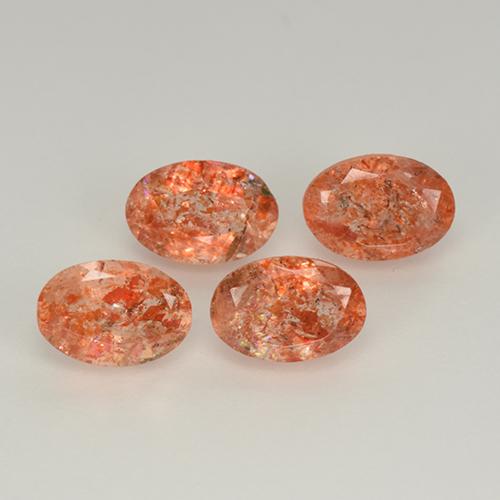 2.20 ct natürliche Mittelorange Sonnenstein-Edelsteine, Oval Schliff, Lichtdurchlässig