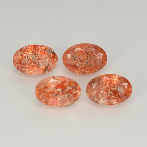 2.20 ct natürliche Mittelorange Sonnenstein-Edelsteine, Oval Schliff, Lichtdurchlässig